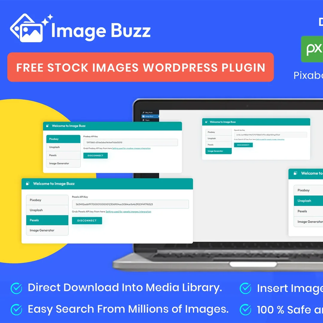 Image Buzz – Free Stock Images WordPress Plugin