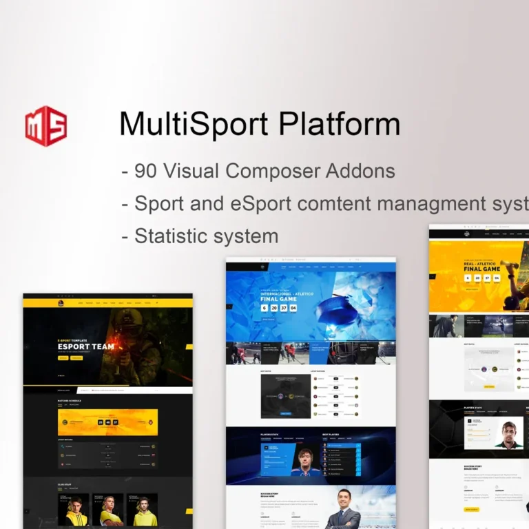 MSP – MultiSport & eSport WordPress plugin