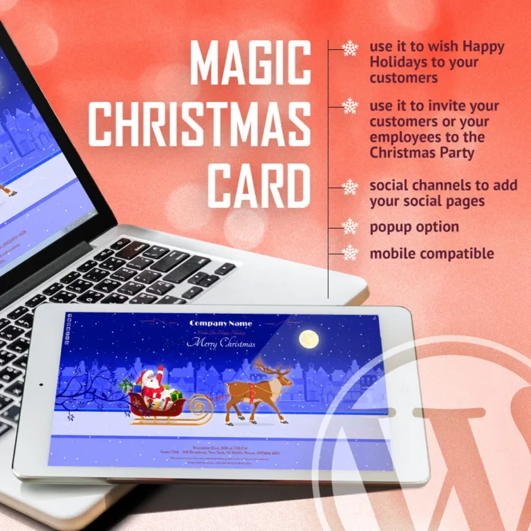 Magic Christmas Card With Animation – WP Plugin